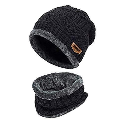 Muffler Set for Men & Women – Soft Warm Woolen Winter Cap with Neck Muffler – Unisex Winter Cap & Scarf Combo